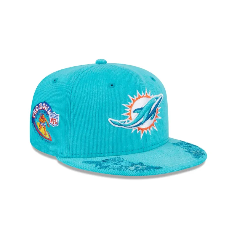 Just Caps Floral Corduroy Miami Dolphins 59FIFTY Fitted Hat sold by New Era