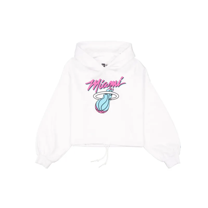 Miami Heat 2024 City Edition Women's White Hoodie sold by New Era