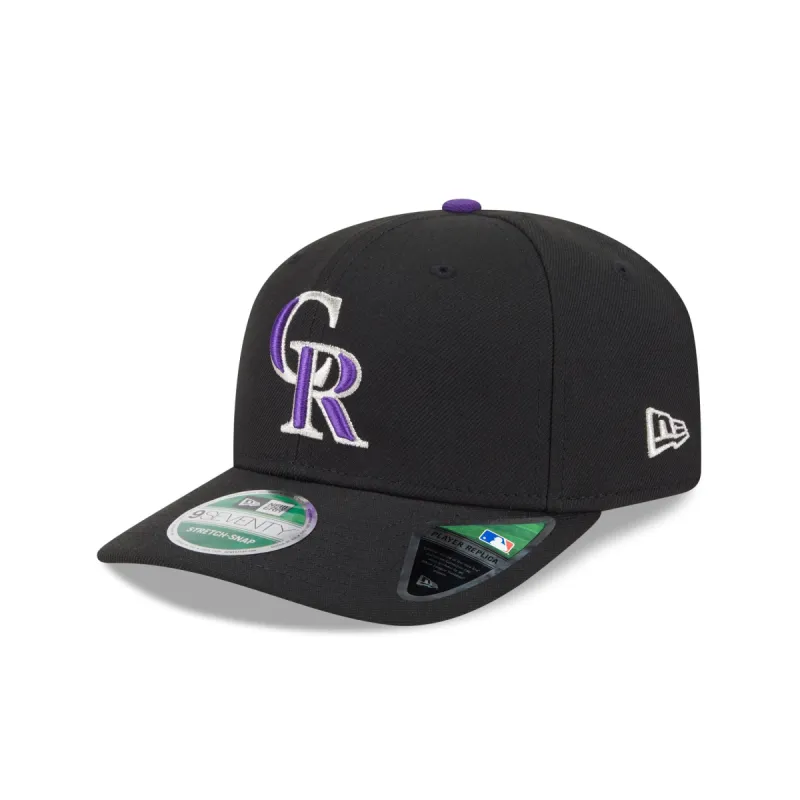 Colorado Rockies Game Authentic Collection 9SEVENTY Stretch-Snap Hat sold by New Era