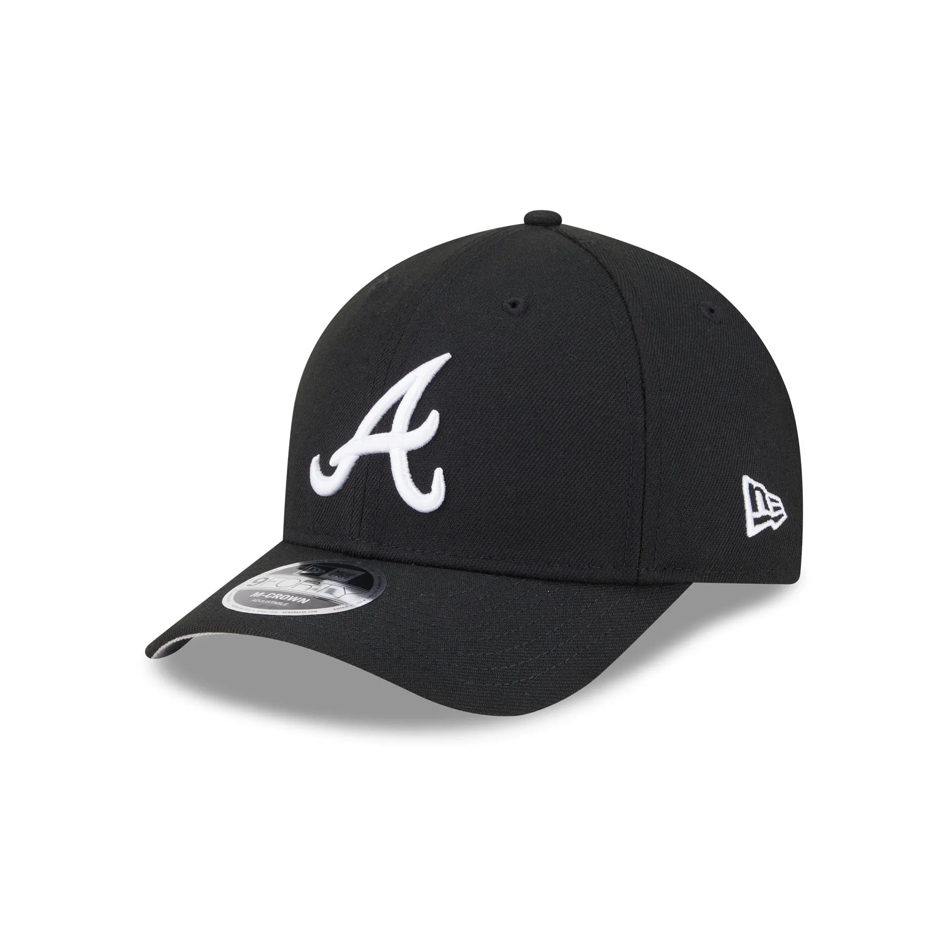 Atlanta Braves Black Authentic Collection 9FORTY M-Crown Snapback Hat sold by New Era
