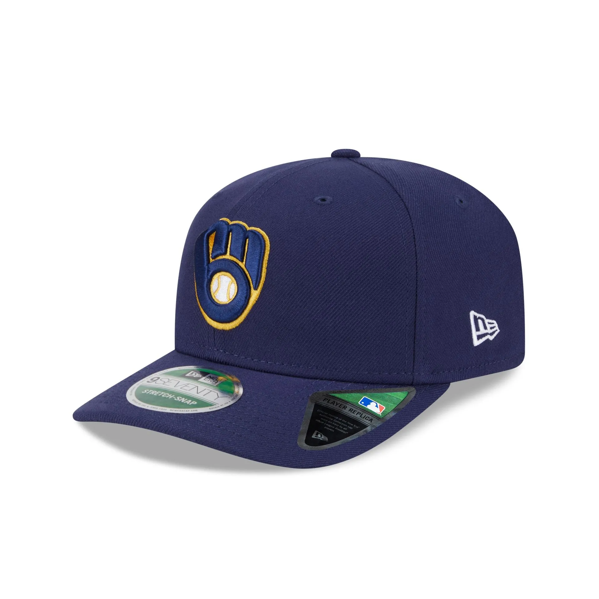 Milwaukee Brewers Home Authentic Collection 9SEVENTY Stretch-Snap Hat sold by New Era