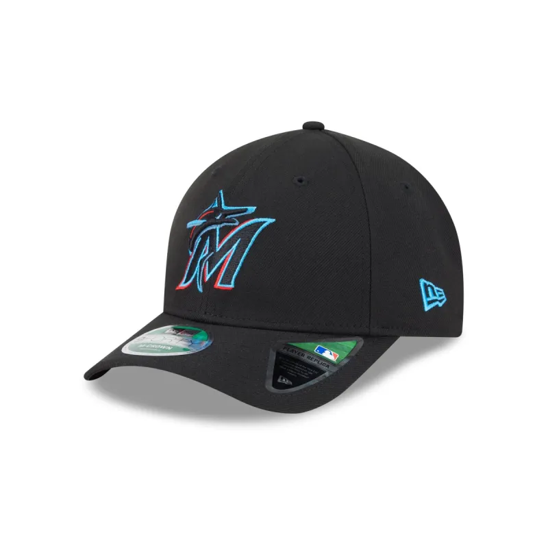 Miami Marlins Game Authentic Collection 9FORTY M-Crown Snapback Hat sold by New Era