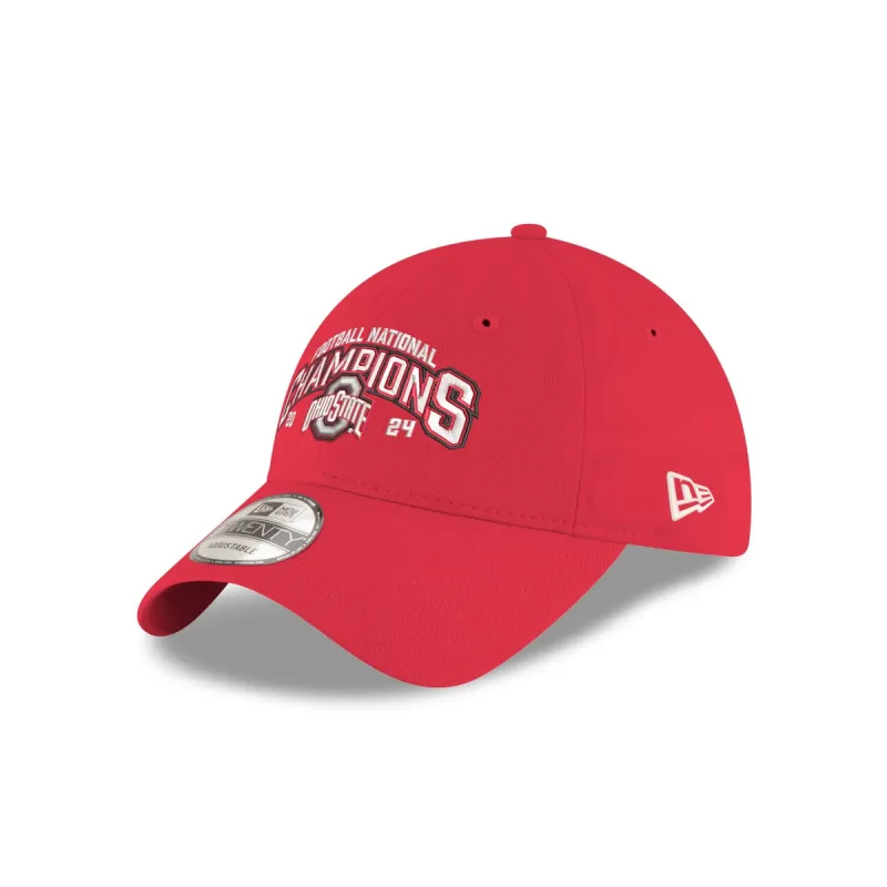 Ohio State Buckeyes 2024 Football National Champion Wordmark 9TWENTY Adjustable Hat sold by New Era