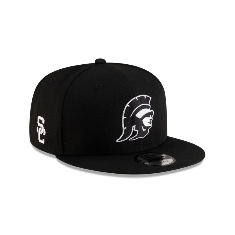 USC Trojans Black & White 9FIFTY Snapback Hat sold by New Era