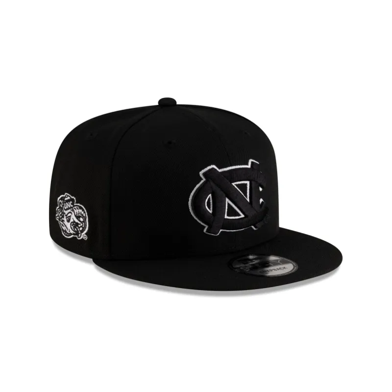 North Carolina Tar Heels Black & White 9FIFTY Snapback Hat sold by New Era