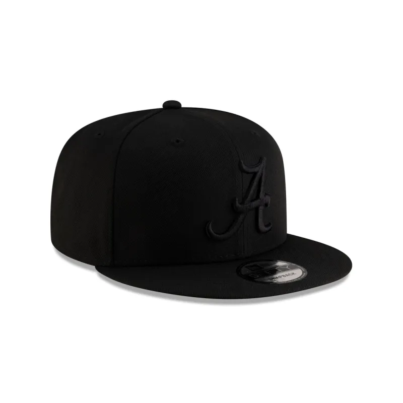 Alabama Crimson Tide Black on Black 9FIFTY Snapback Hat sold by New Era