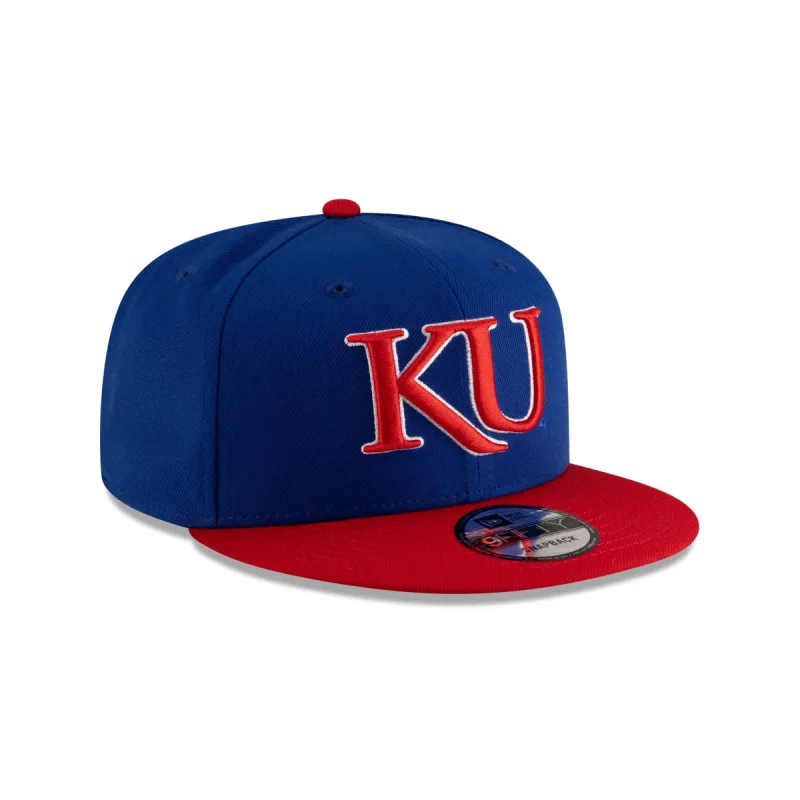 Kansas Jayhawks Royal Scarlet 9FIFTY Snapback Hat sold by New Era