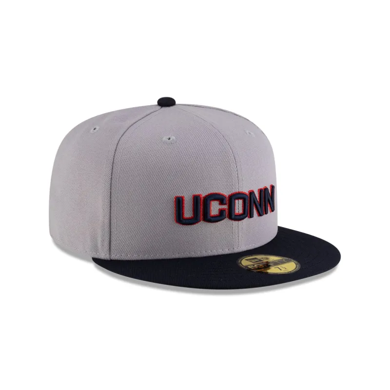Connecticut Huskies Gray Navy 59FIFTY Fitted sold by New Era