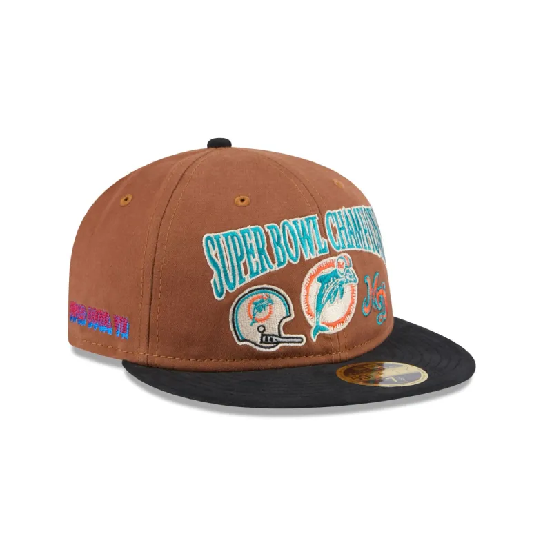 Miami Dolphins Champions Retro Crown 59FIFTY Fitted Hat made by New Era
