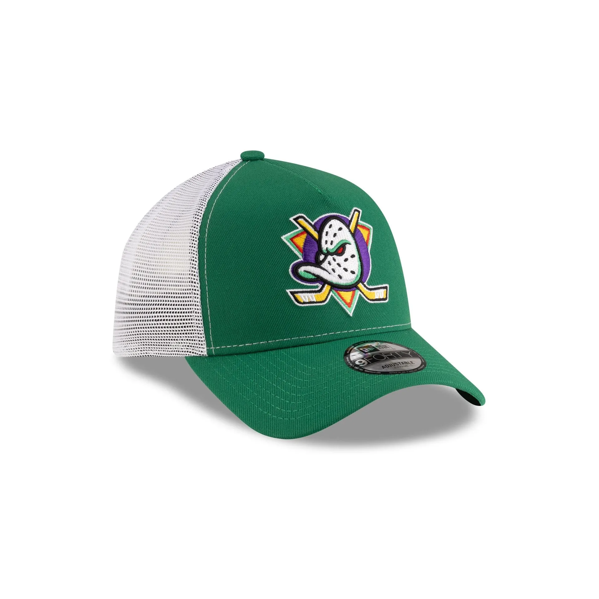Anaheim Ducks Kelly Green 9FORTY A-Frame Trucker sold by New Era