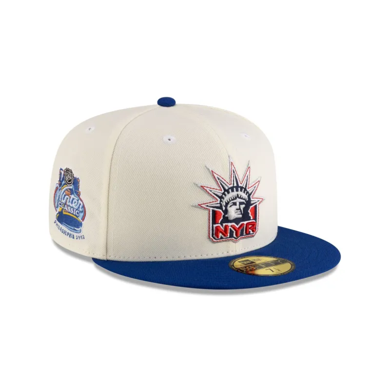 New York Rangers Chrome Royal 59FIFTY Fitted Hat sold by New Era