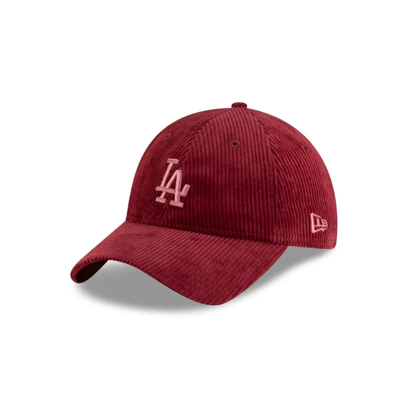 Los Angeles Dodgers Women's Red Velvet Cord 9TWENTY Adjustable Hat sold by New Era