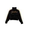 New York Yankees Women's Black Velour Track Jacket sold by New Era