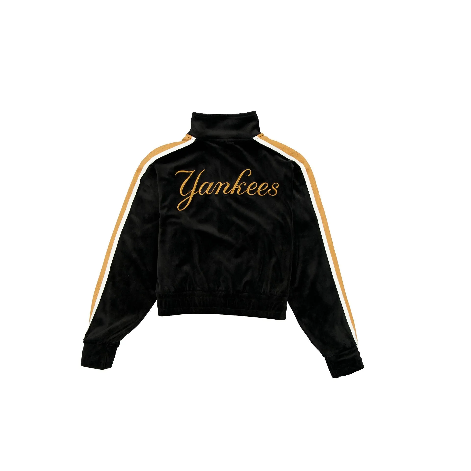 New York Yankees Women's Black Velour Track Jacket sold by New Era product image thumbnail 2