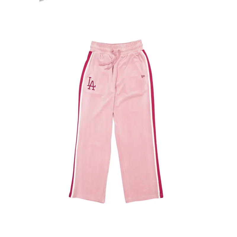 Los Angeles Dodgers Women's Cosmetic Pink Velour Track Pants sold by New Era
