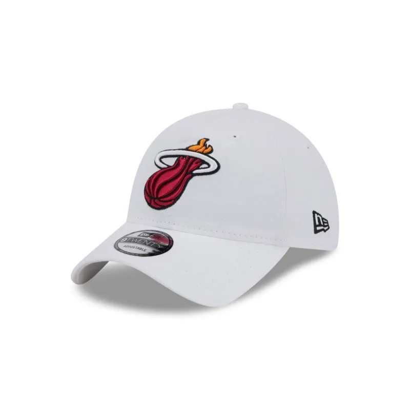 Miami Heat White 9TWENTY Adjustable Hat sold by New Era