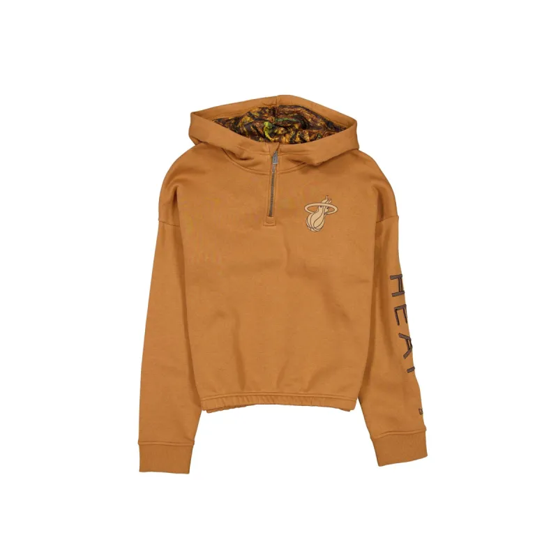 Miami Heat 2025 All-Star Game Victory Grove Women's Light Bronze Hoodie sold by New Era