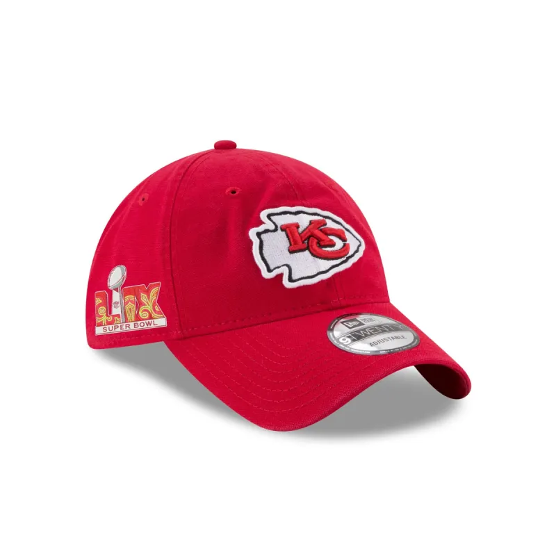 Kansas City Chiefs Super Bowl LIX Participation Side Patch 9TWENTY Adjustable Hat sold by New Era
