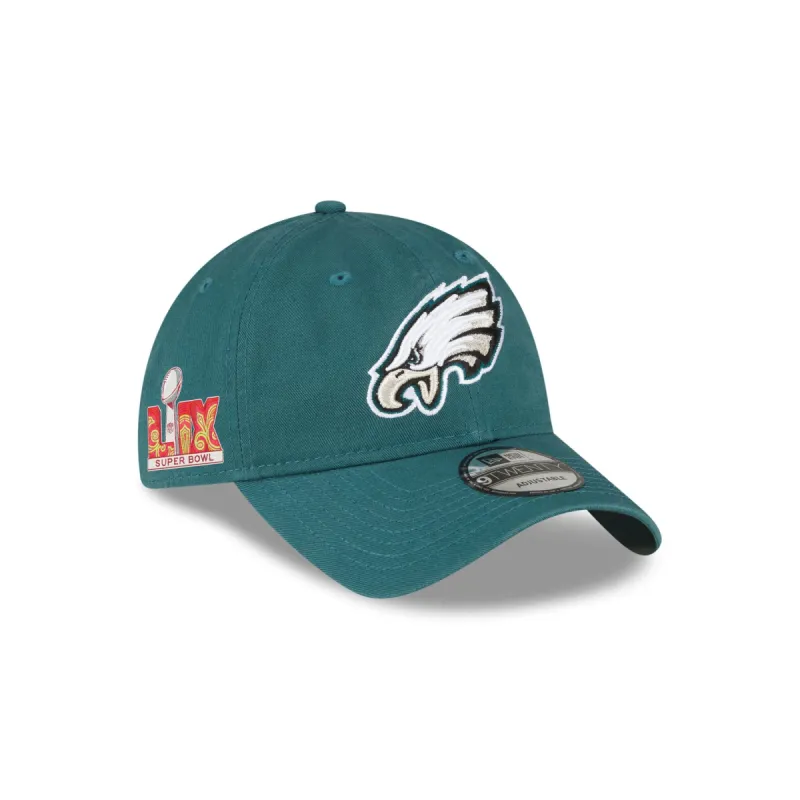 Philadelphia Eagles Super Bowl LIX Participation Side Patch 9TWENTY Adjustable Hat sold by New Era