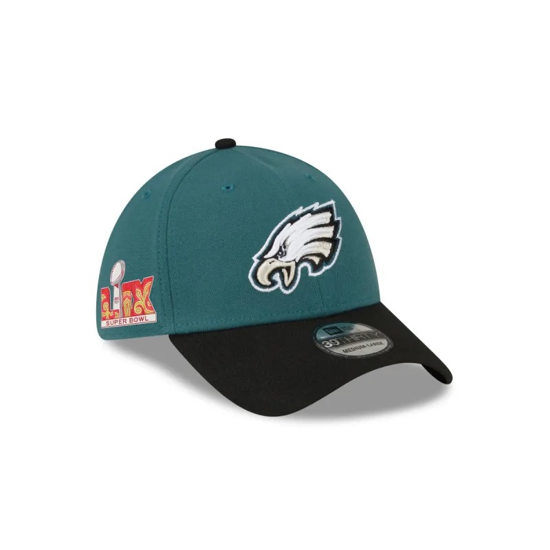 Philadelphia Eagles Super Bowl LIX Participation Side Patch 39THIRTY Stretch Fit Hat sold by New Era