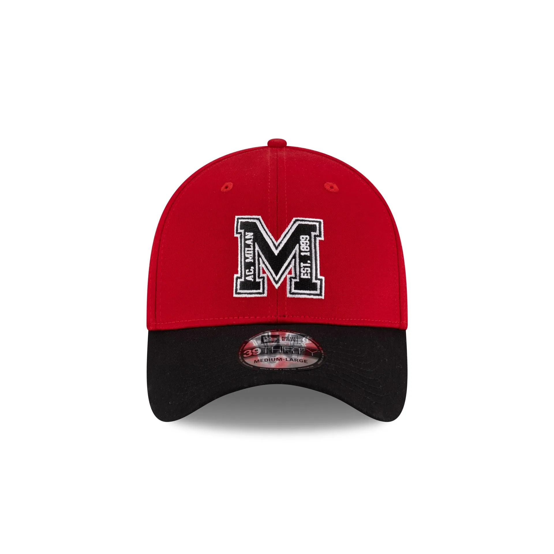AC Milan M Logo Scarlet 39THIRTY Stretch Fit Hat sold by New Era product image thumbnail 2