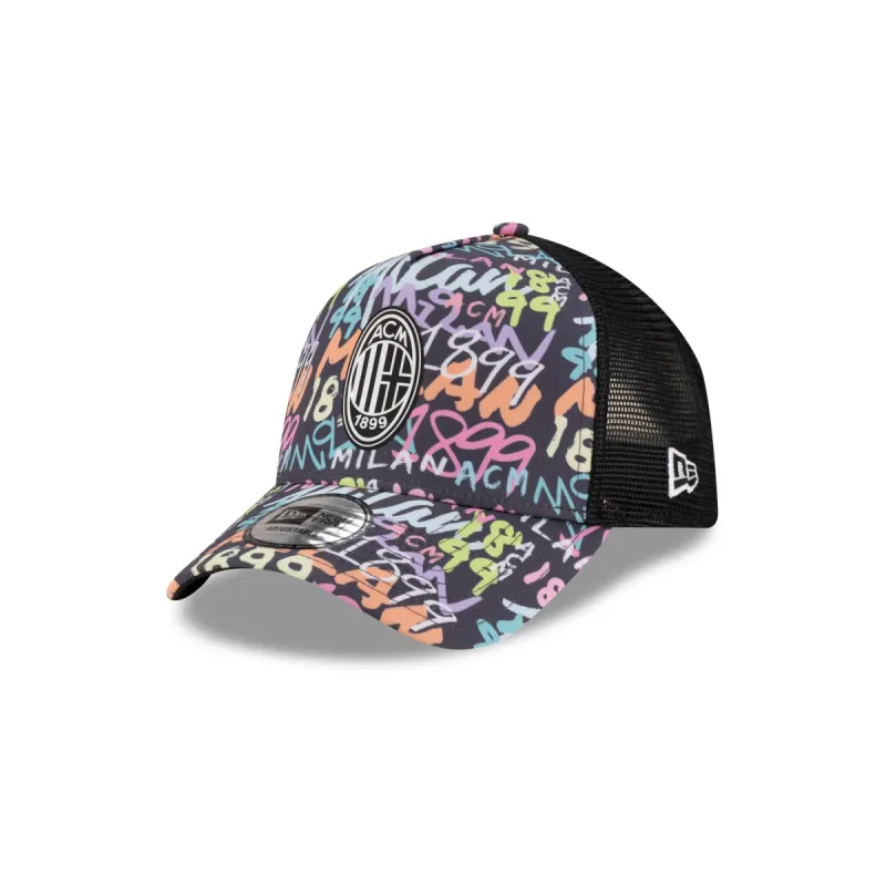AC Milan Graffiti 9FORTY A-Frame Trucker Hat sold by New Era