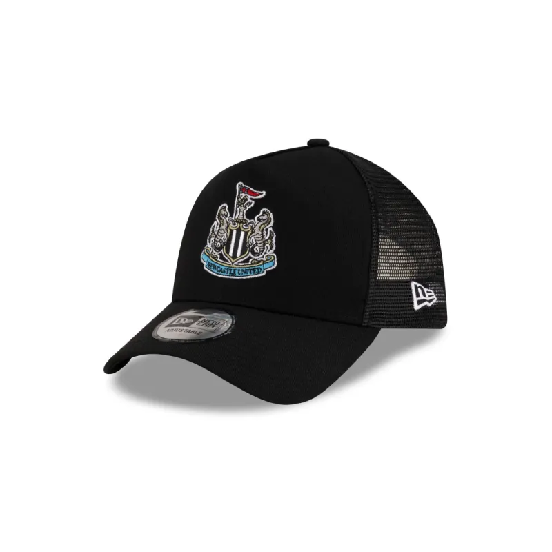 Newcastle United FC Core Black 9FORTY A-Frame Trucker Hat sold by New Era