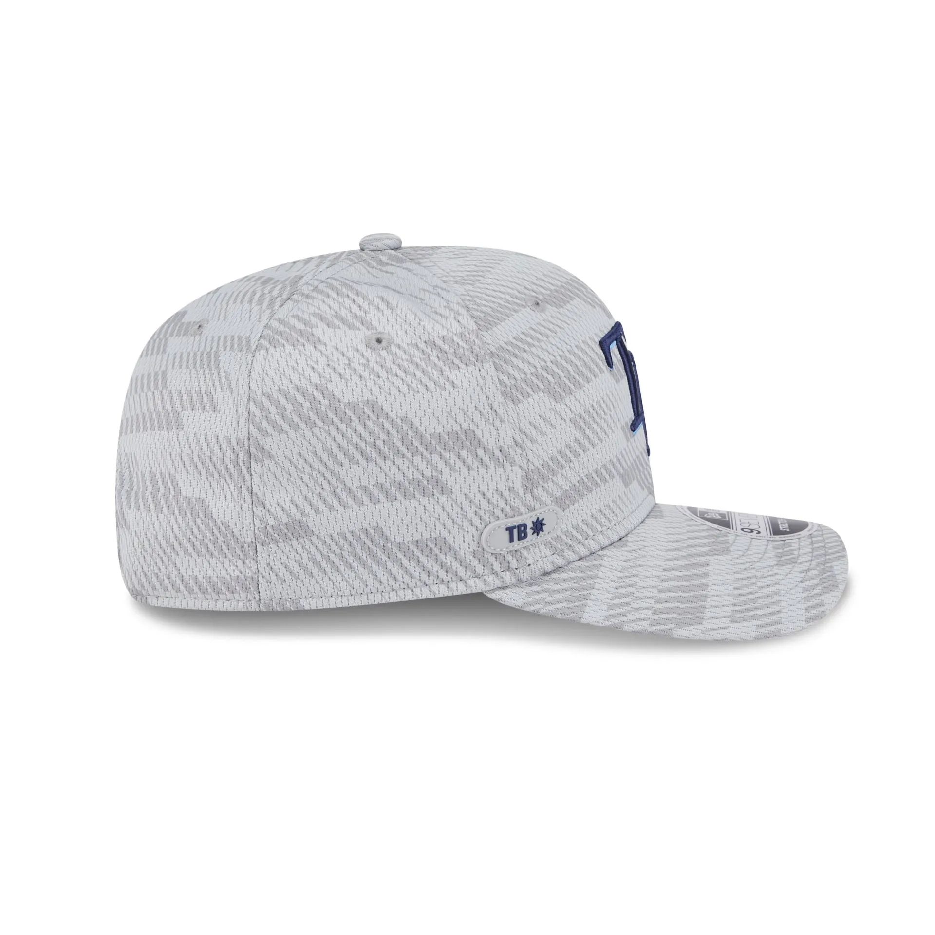 Tampa Bay Rays 2025 Clubhouse Gray 9SEVENTY Stretch-Snap Hat sold by New Era product image thumbnail 4