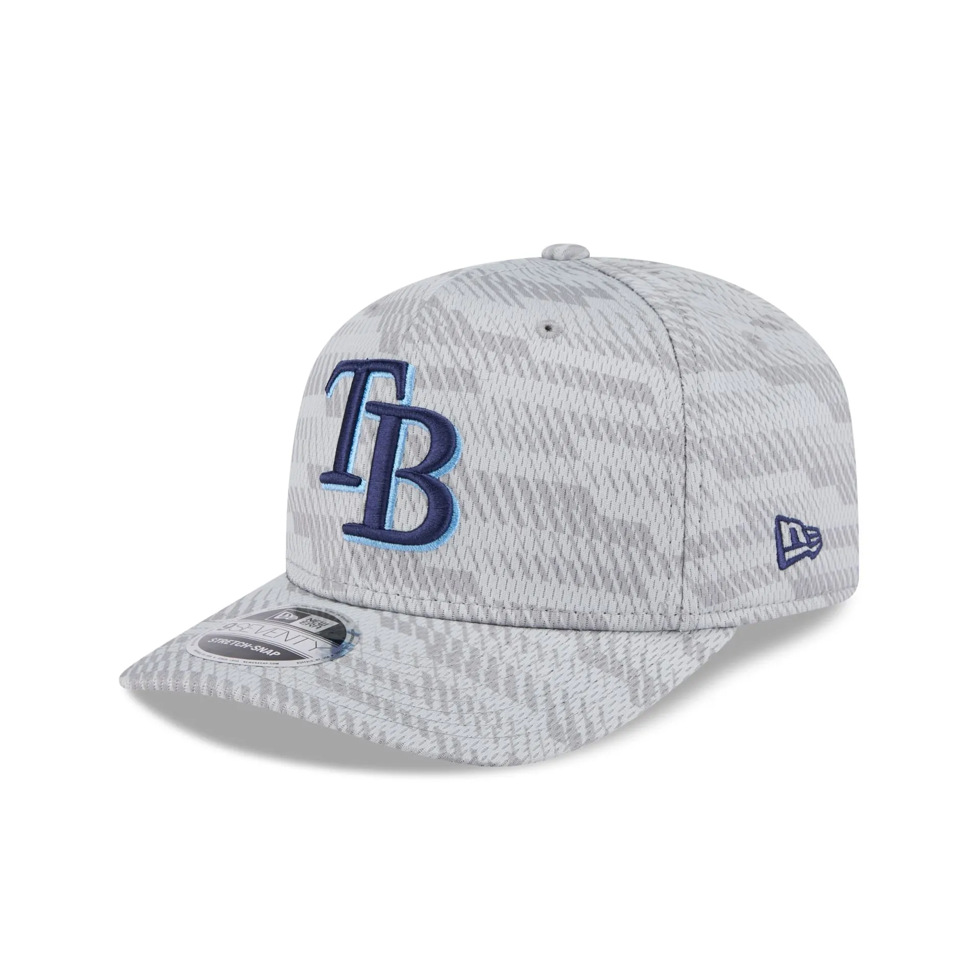 Tampa Bay Rays 2025 Clubhouse Gray 9SEVENTY Stretch-Snap Hat sold by New Era product image thumbnail 3