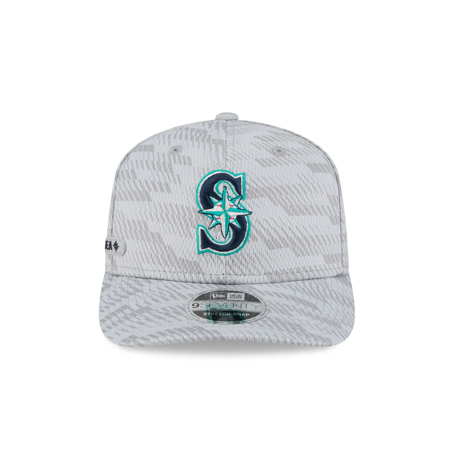 Seattle Mariners 2025 Clubhouse Gray 9SEVENTY Stretch-Snap Hat sold by New Era product image thumbnail 2