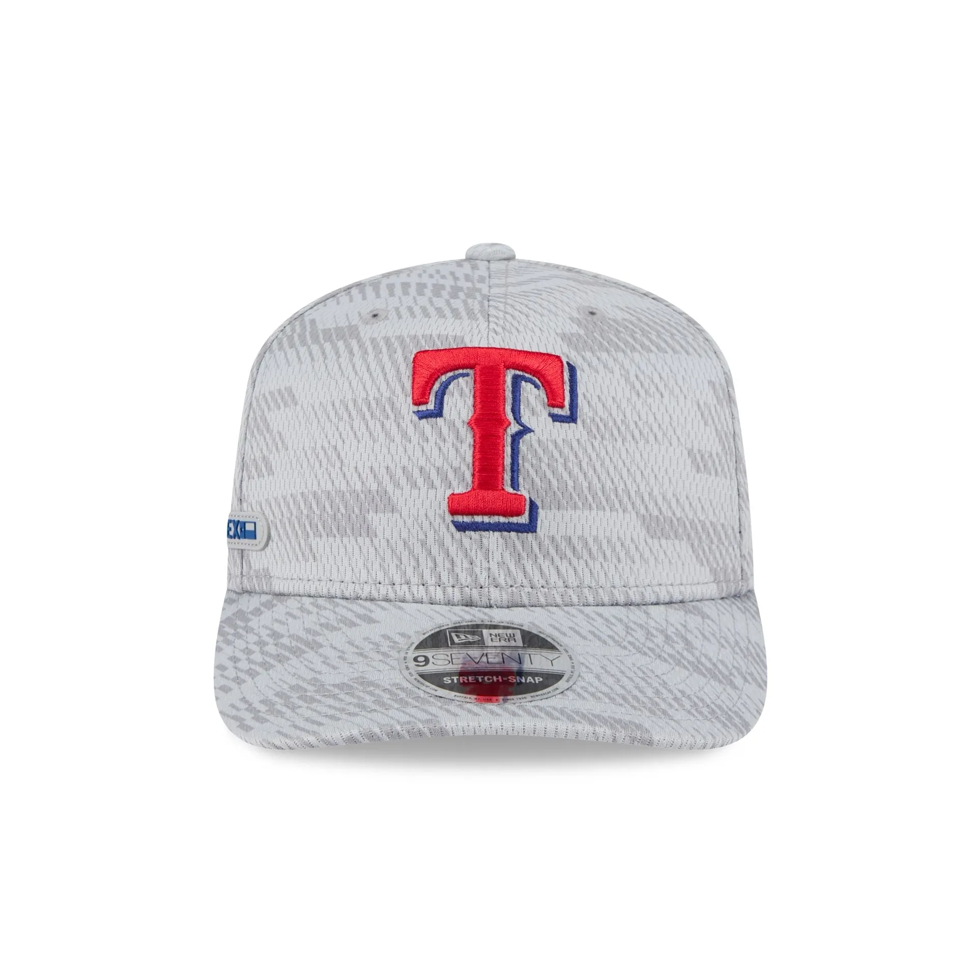 Texas Rangers 2025 Clubhouse Gray 9SEVENTY Stretch-Snap Hat sold by New Era product image thumbnail 2