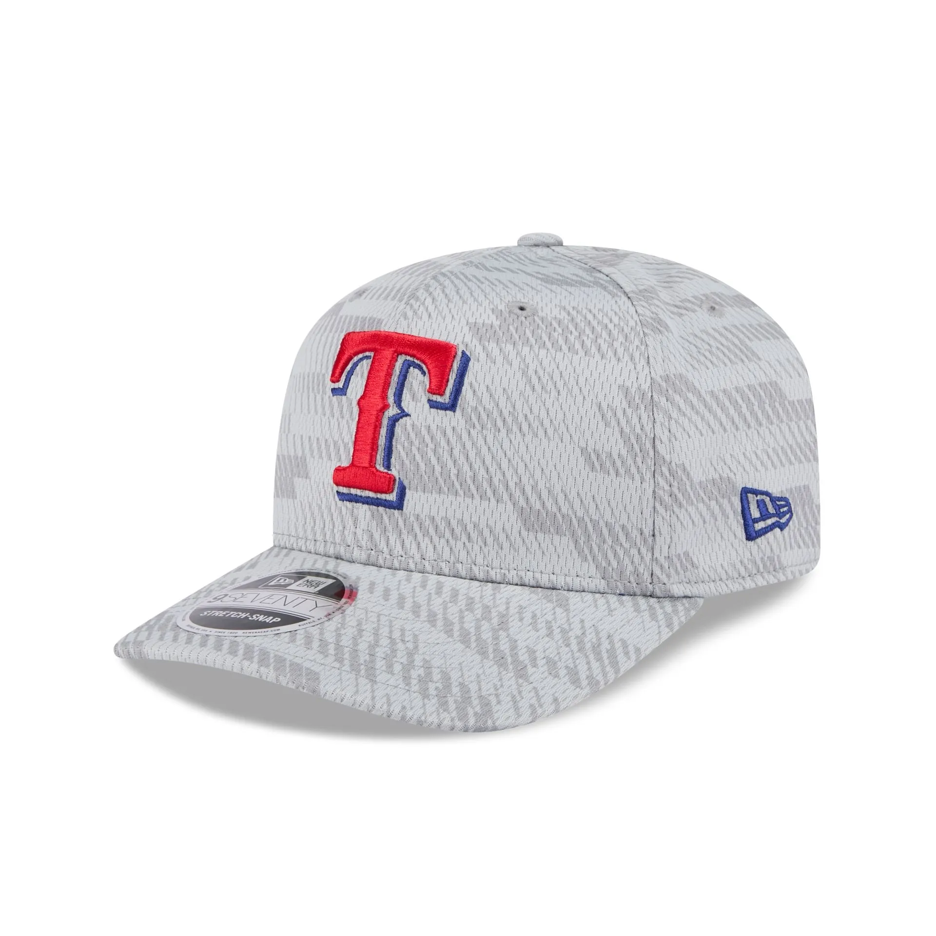 Texas Rangers 2025 Clubhouse Gray 9SEVENTY Stretch-Snap Hat sold by New Era product image thumbnail 3