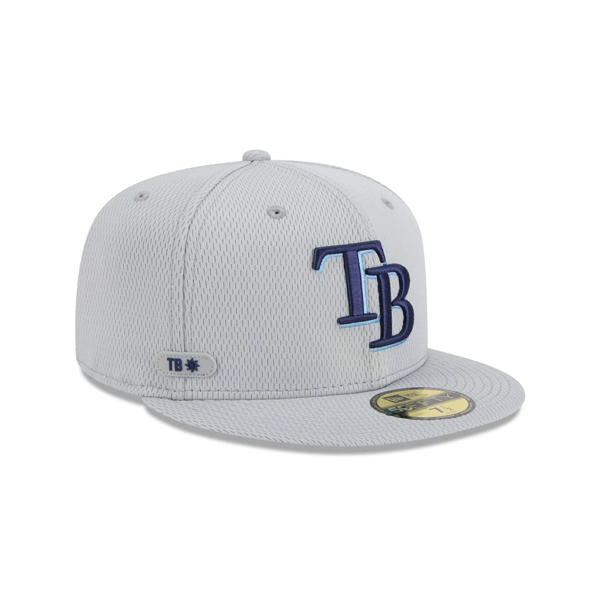 Tampa Bay Rays 2025 Clubhouse Gray 59FIFTY Fitted Hat sold by New Era