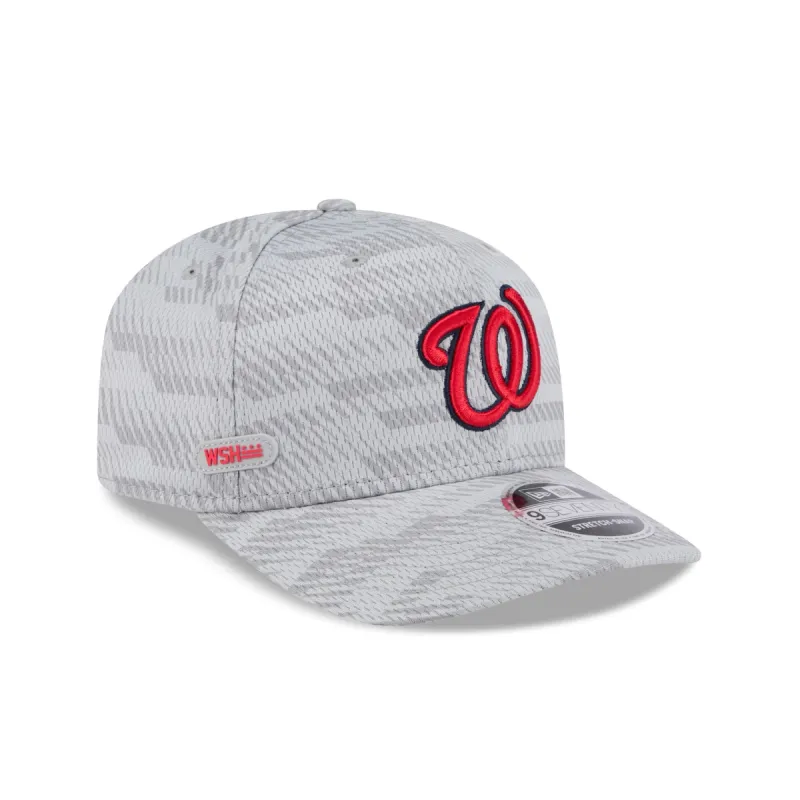 Washington Nationals 2025 Clubhouse Gray 9SEVENTY Stretch-Snap Hat sold by New Era
