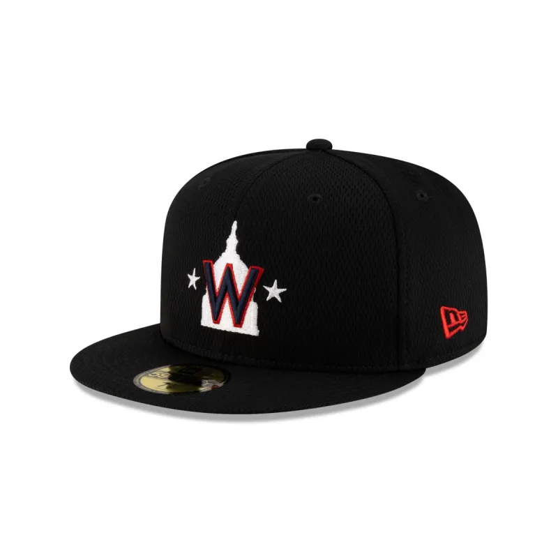 Washington Nationals 2025 Clubhouse Alt Black 59FIFTY Fitted Hat sold by New Era