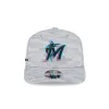 Miami Marlins 2025 Clubhouse Gray 9SEVENTY Stretch-Snap Hat sold by New Era