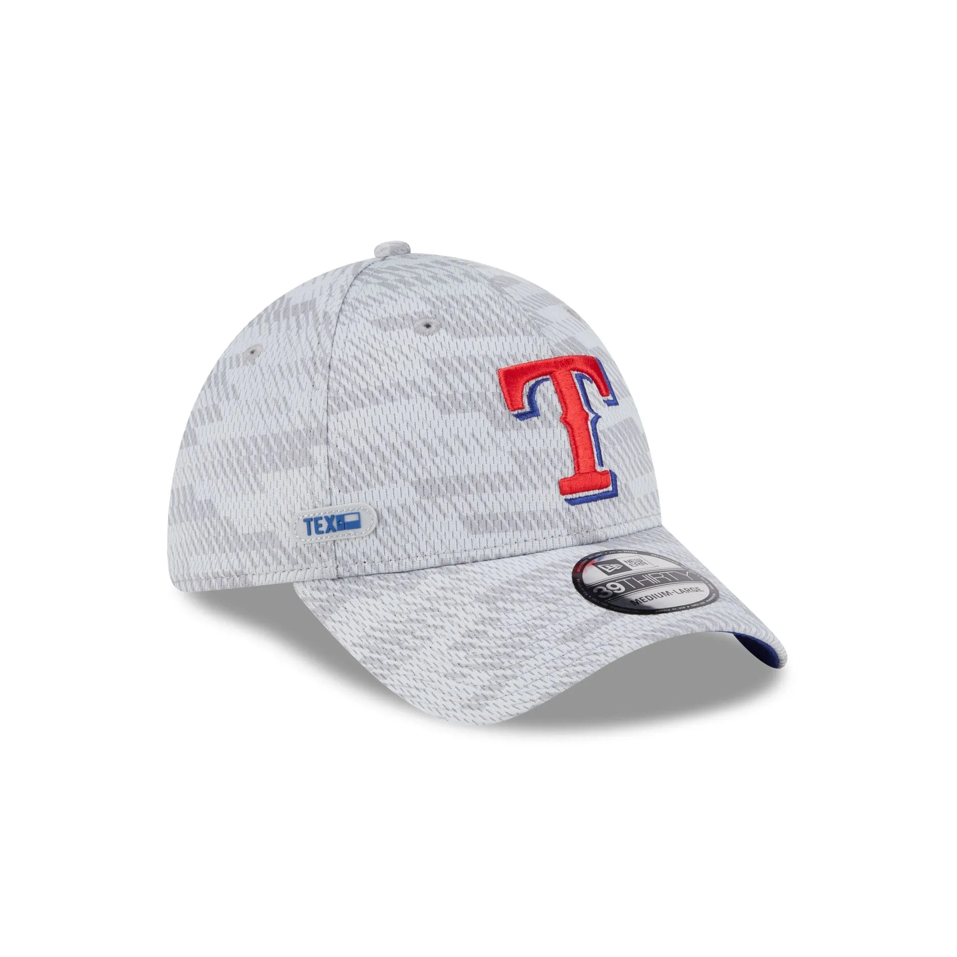 Texas Rangers 2025 Clubhouse Gray 39THIRTY Stretch Fit sold by New Era