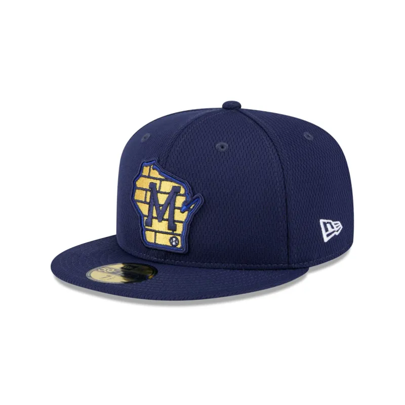 Milwaukee Brewers 2025 Clubhouse Alt Low Profile 59FIFTY Fitted Hat sold by New Era