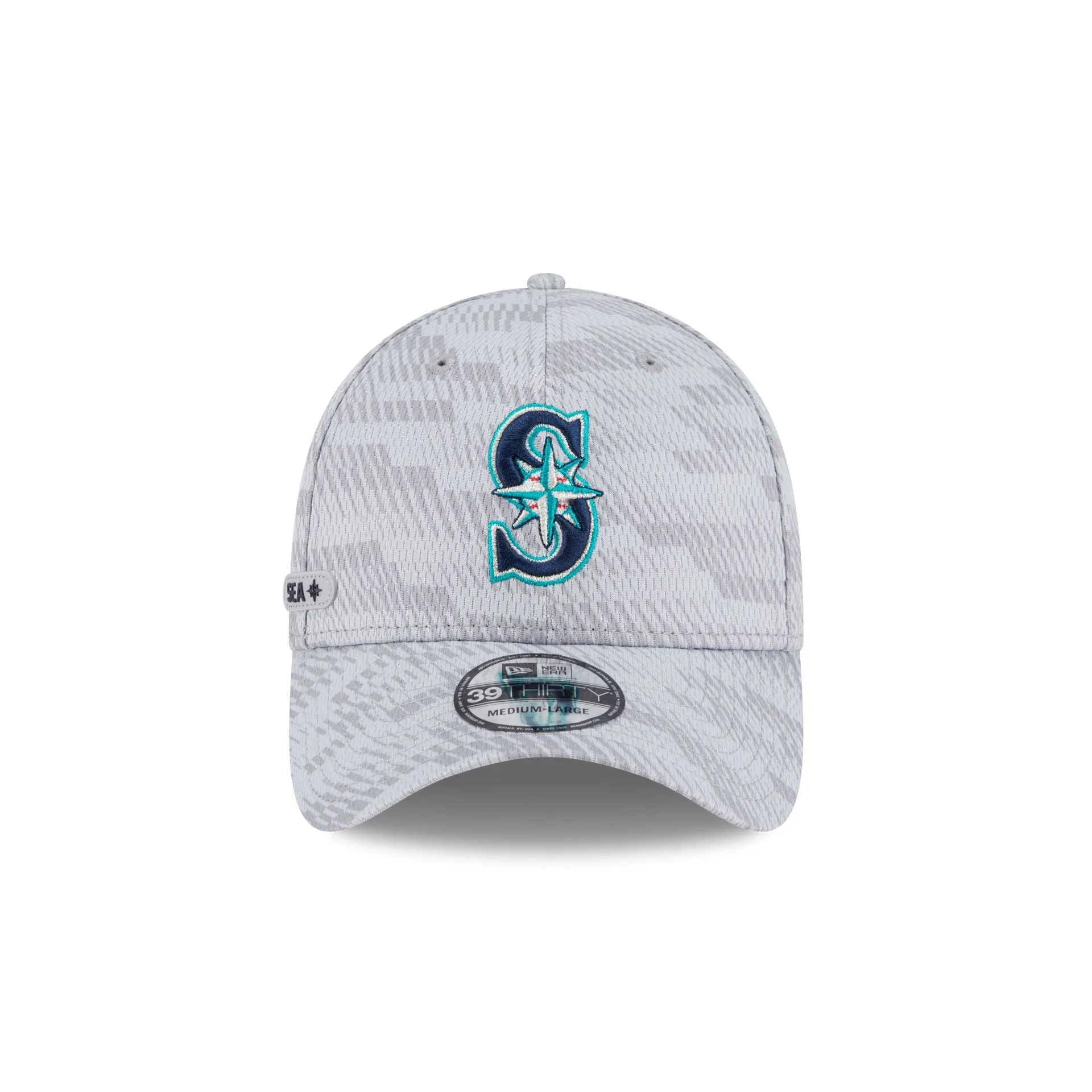 Seattle Mariners 2025 Clubhouse Gray 39THIRTY Stretch Fit sold by New Era product image thumbnail 2