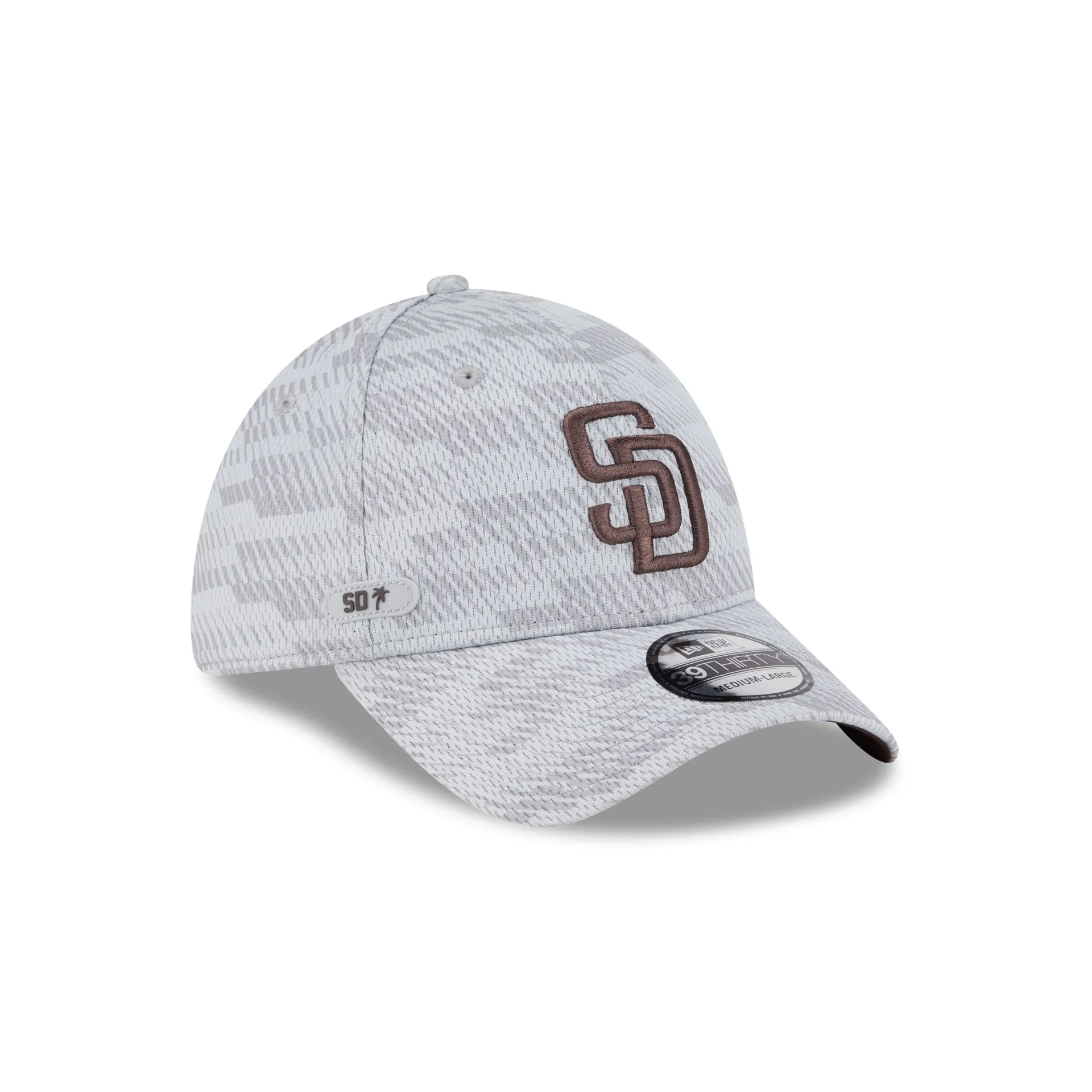 San Diego Padres 2025 Clubhouse Gray 39THIRTY Stretch Fit sold by New Era