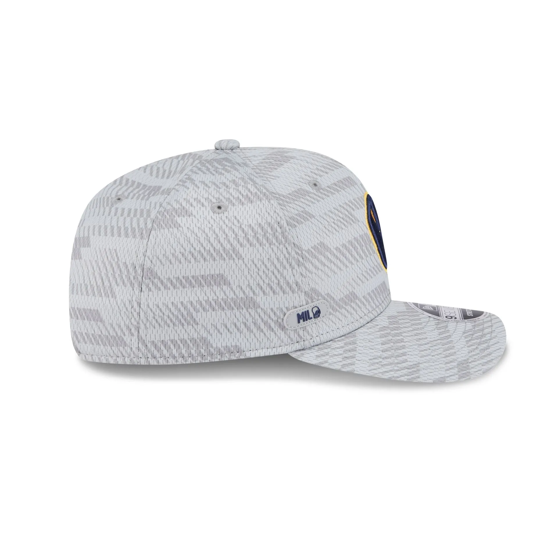 Milwaukee Brewers 2025 Clubhouse Gray 9SEVENTY Stretch-Snap Hat sold by New Era product image thumbnail 4
