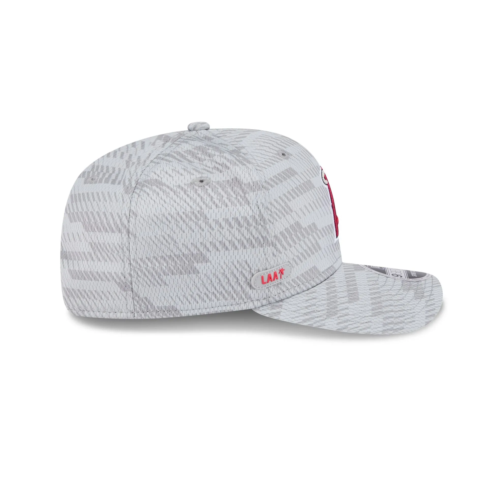 Los Angeles Angels 2025 Clubhouse Gray 9SEVENTY Stretch-Snap Hat sold by New Era product image thumbnail 4