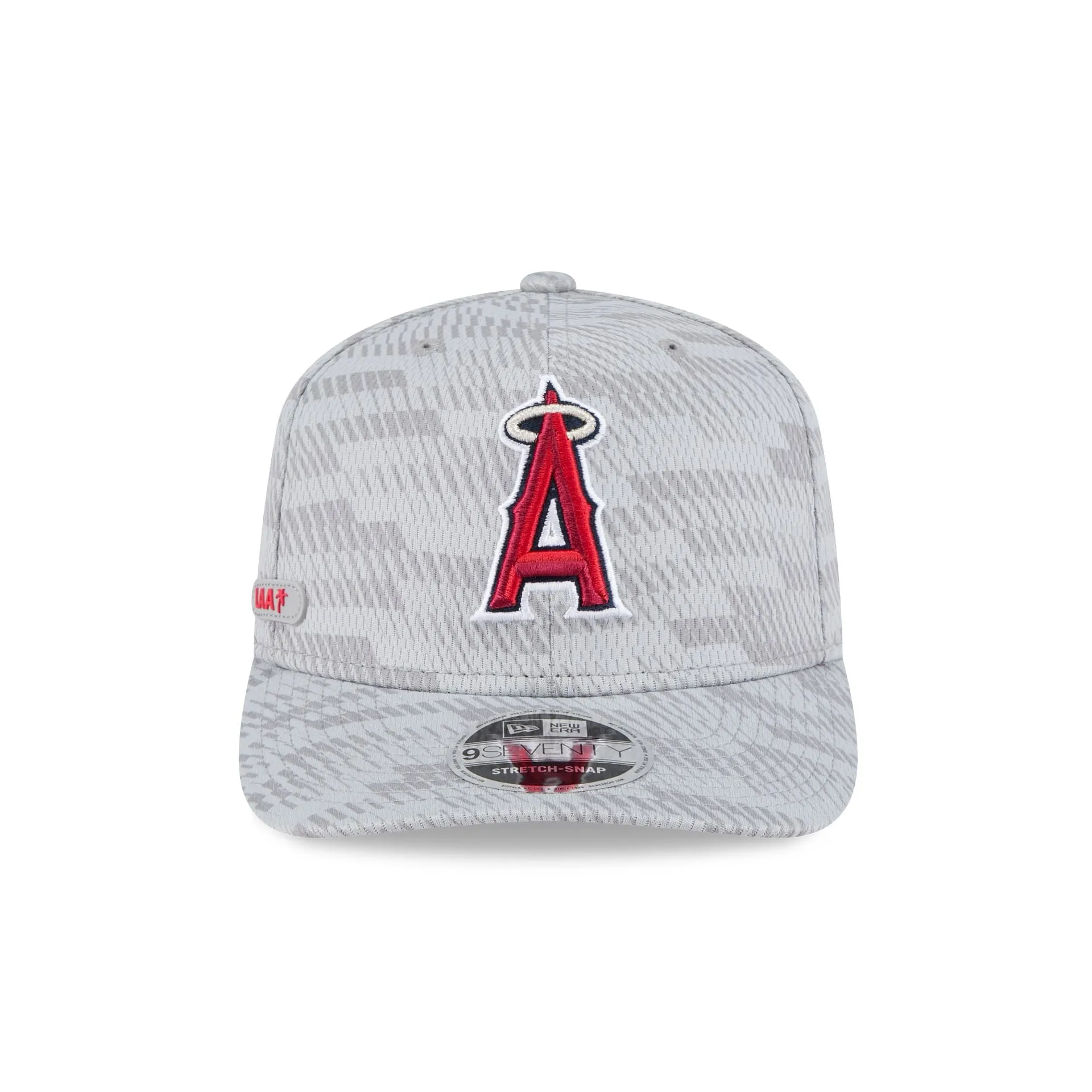 Los Angeles Angels 2025 Clubhouse Gray 9SEVENTY Stretch-Snap Hat sold by New Era product image thumbnail 2