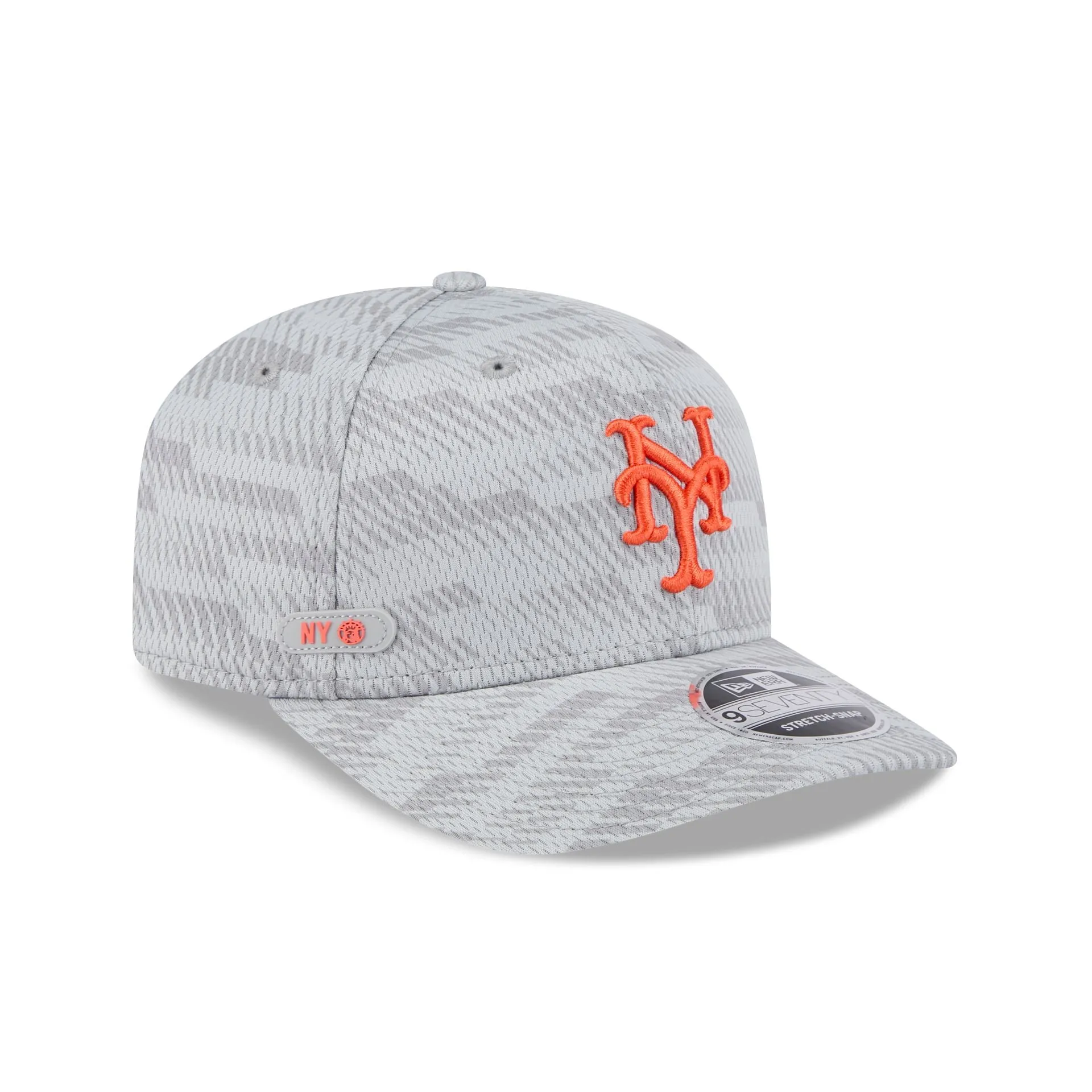 New York Mets 2025 Clubhouse Gray 9SEVENTY Stretch-Snap Hat sold by New Era