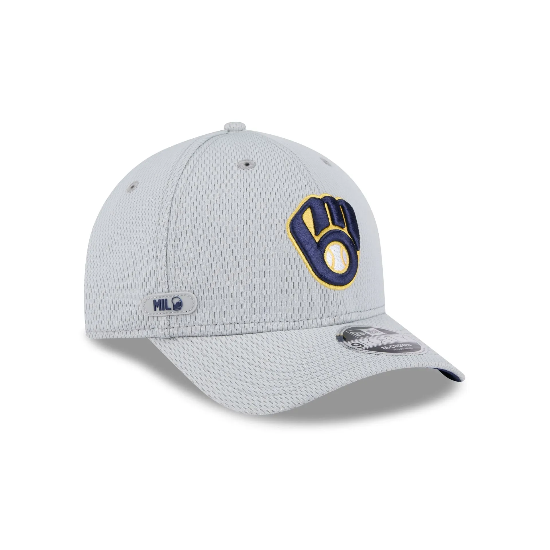 Milwaukee Brewers 2025 Clubhouse Gray 9FORTY M-Crown Snapback Hat sold by New Era