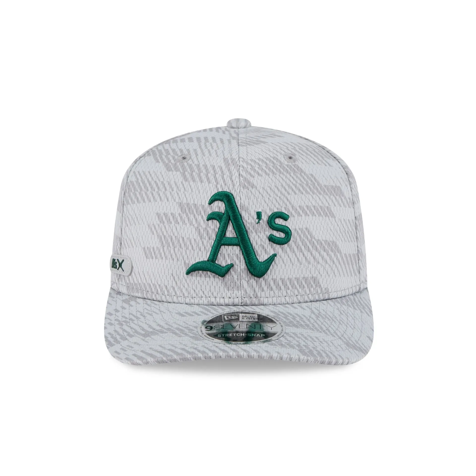 Oakland Athletics 2025 Clubhouse Gray 9SEVENTY Stretch-Snap Hat sold by New Era product image thumbnail 2