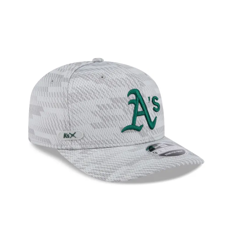 Oakland Athletics 2025 Clubhouse Gray 9SEVENTY Stretch-Snap Hat sold by New Era