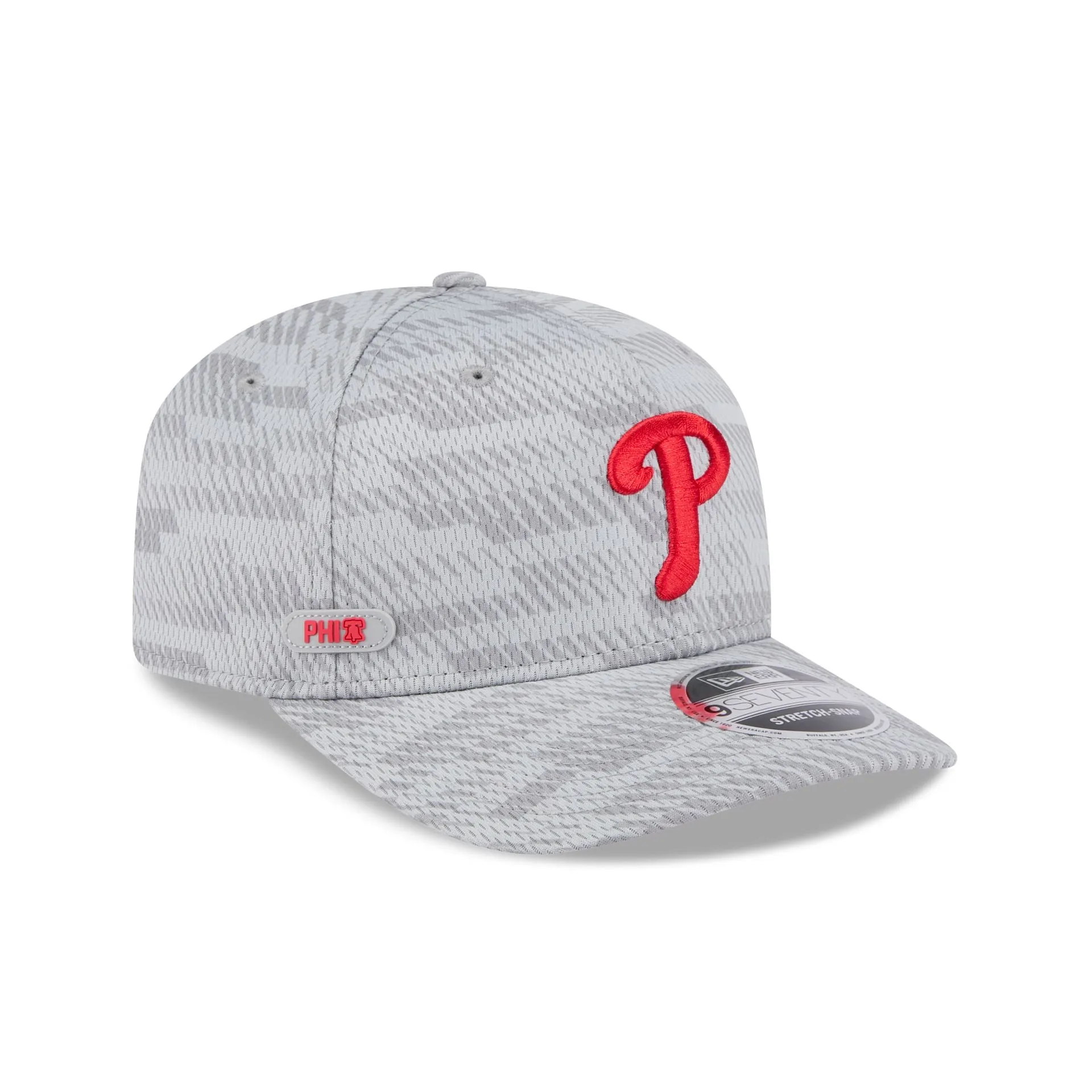 Philadelphia Phillies 2025 Clubhouse Gray 9SEVENTY Stretch-Snap Hat sold by New Era