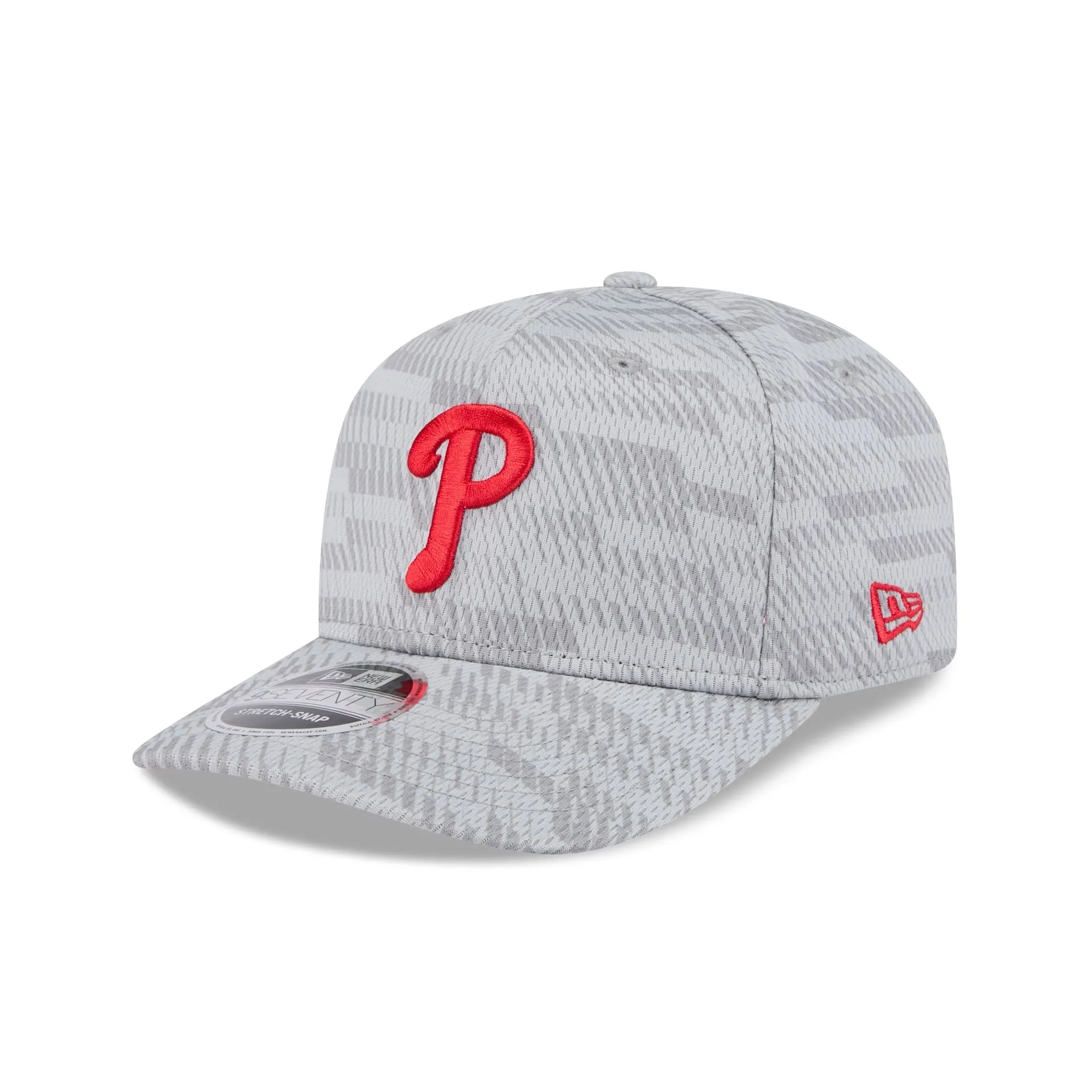 Philadelphia Phillies 2025 Clubhouse Gray 9SEVENTY Stretch-Snap Hat sold by New Era product image thumbnail 3