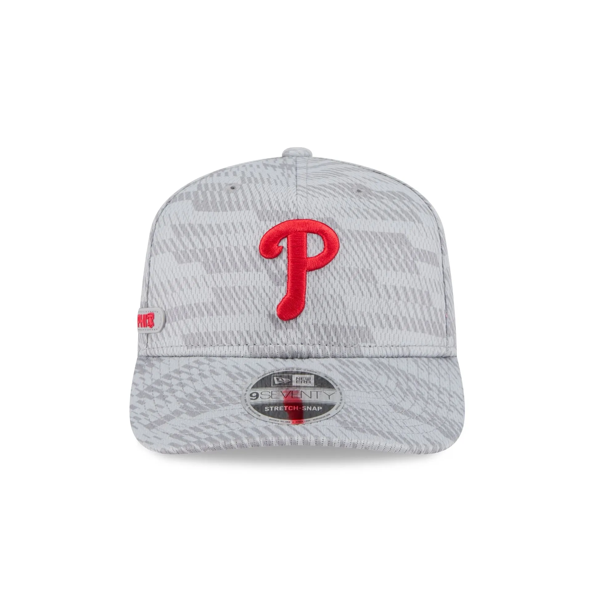 Philadelphia Phillies 2025 Clubhouse Gray 9SEVENTY Stretch-Snap Hat sold by New Era product image thumbnail 2